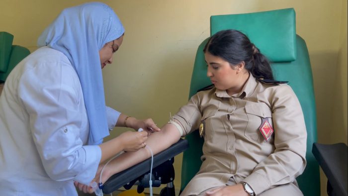 القوات المساعدة المغربية تتبرع بالدم