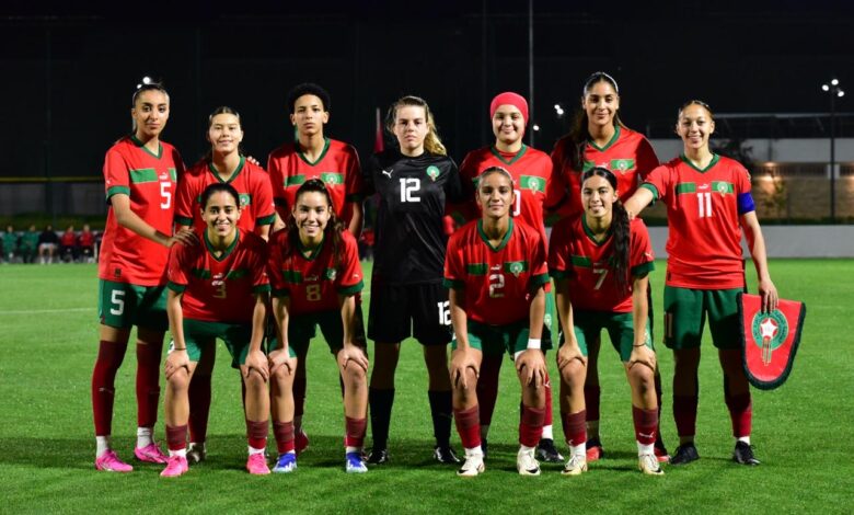 المنتخب الوطني المغربي النسوي U20 الفائز على منتخب بانما U23 الجمعة 5 أبريل 2024