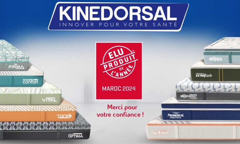علامة KINEDORSAL الرائدة في مجال الراحة تتوج بجائزة أفضل منتج لسنة 2024 عن فئة الافرشة في المغرب