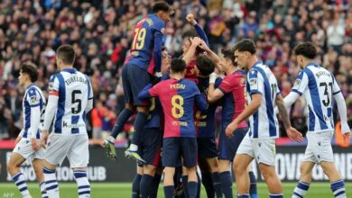 برشلونة يعود للصدارة بفوزه على سوسييداد برباعية